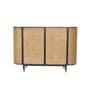 Taru Cane Storage Cabinet in Black Finish