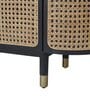 Taru Cane Storage Cabinet in Black Finish