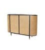 Taru Cane Storage Cabinet in Black Finish