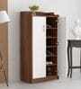 Taru Shoe Cabinet In Lyon Teak And White Colour