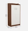 Taru Shoe Cabinet In Lyon Teak And White Colour