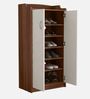 Taru Shoe Cabinet In Lyon Teak And White Colour
