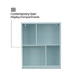 Tatva Multi-Purpose Metal Bookshelf with Open Display Shelves Fluted Glass Door Storage and Metal Frame