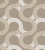 Taupe 200 TC Abstract Cotton Fitted Double Bedsheet 2 Pillow covers