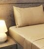 Taupe 400TC Solid Embroidery Superking Bedsheet with 2 Pillow Covers Taupe 400TC Solid Embroidery Superking Bedsheet with 2 Pillow Covers