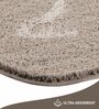 Taupe Absorbent and Quick-Dry Polyester Bath Mats 30x45 cm
