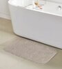 Taupe Absorbent and Quick-Dry Polyester Bath Mats 30x45 cm