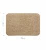 Taupe Absorbent and Quick-Dry Polyester Bath Mats 38x58 cm