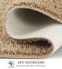 Taupe Absorbent and Quick-Dry Polyester Bath Mats 38x58 cm