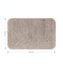 Taupe Absorbent and Quick-Dry Polyester Bath Mats 40x60 cm