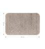 Taupe Absorbent and Quick-Dry Polyester Bath Mats 50x70 cm