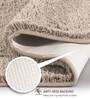 Taupe Absorbent and Quick-Dry Polyester Bath Mats 50x70 cm