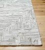Taupe Abstract Pet Yarn 5 x 7 Feet Hand tufted Carpet