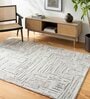 Taupe Abstract Pet Yarn 5 x 7 Feet Hand tufted Carpet