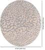 Taupe Abstract Wool Round Hand Tufted Carpet