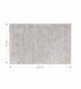 Taupe and White Polyester Machine Made 60x40 cm Bath Mat