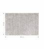 Taupe and White Polyester Machine Made 80x50 cm Bathmat