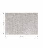 Taupe and White Polyester Machine Made 80x50 cm Bathmat