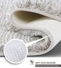 Taupe and White Polyester Machine Made 80x50 cm Bathmat
