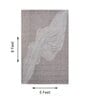 Beige Abstract Woolen 60 X 96 Inches Hand Tufted Rug