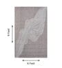 Beige Abstract Woolen 72 x 108 Inches Hand Tufted Rug