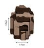 Brown Solid Woolen 48 x 72 Inches Hand Tufted Rug