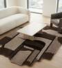 Brown Solid Woolen 48 x 72 Inches Hand Tufted Rug