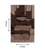 Brown Abstract Woolen 60 X 96 Inches Hand Tufted Rug