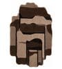 Brown Solid Woolen 6 X 9ft Hand Tufted Rug