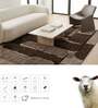 Brown Abstract Woolen 72 x 108 Inches Hand Tufted Rug