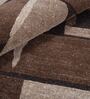 Brown Abstract Woolen 72 x 108 Inches Hand Tufted Rug