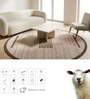Brown Geometrical Woolen 48 x 48 Inches Hand Tufted Rug