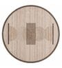 Brown Geometrical Woolen 48 x 48 Inches Hand Tufted Rug