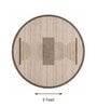 Brown Geometrical Woolen 60 x 60 Inches Hand Tufted Rug