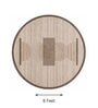 Brown Geometrical Woolen 72 x 72 Inches Hand Tufted Rug