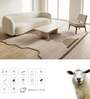Brown Geometrical Woolen 72 x 108 Inches Hand Tufted Rug