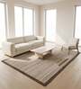Brown Geometrical Woolen 72 x 108 Inches Hand Tufted Rug