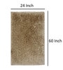 Taupe Faux Leather Solid Machine Made 24 x 60 Inches Runner
