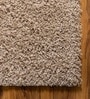 Taupe Faux Leather Solid Machine Made 24 x 60 Inches Runner