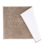 Taupe Solid 100 % Cotton 23.6x15.7 Inches AntiSkid Bath Mat