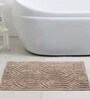 Taupe Solid 100 % Cotton 23.6x15.7 Inches AntiSkid Bath Mat