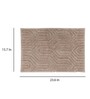 Taupe Solid 100 % Cotton 23.6x15.7 Inches AntiSkid Bath Mat