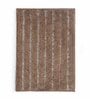 Taupe Geometric Microfibre 24x16 Inches AntiSkid Bath Mat
