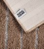 Taupe Geometric Microfibre 24x16 Inches AntiSkid Bath Mat