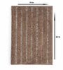 Taupe Geometric Microfibre 24x16 Inches AntiSkid Bath Mat