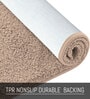 Taupe Geometric Microfibre 35x24 Inches  Bath Mat