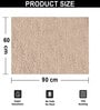Taupe Geometric Microfibre 35x24 Inches  Bath Mat