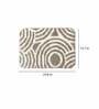 Taupe Geometric Polyester 24x16 Inches AntiSkid Bath Mat