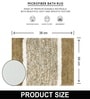 Taupe Microfiber 15x23 Inches Super Soft Bath Mat