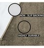 Blue Solid Microfibre 4 ft x 6 ft Machine Made Carpet